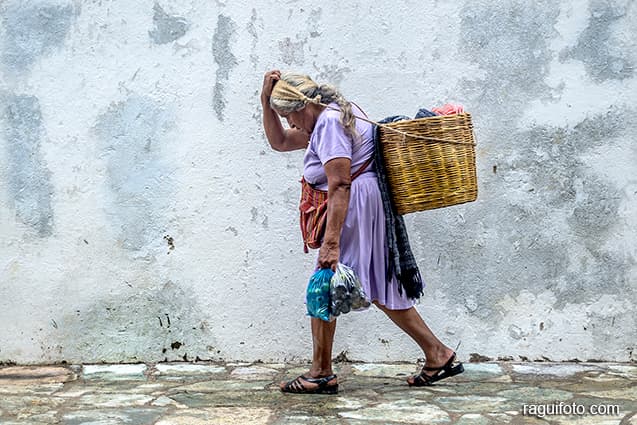 women with heavy load