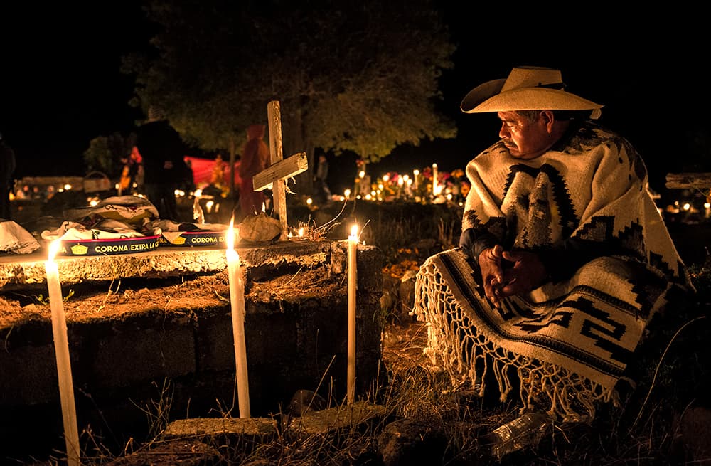 Dia de los muertos en el camposanto